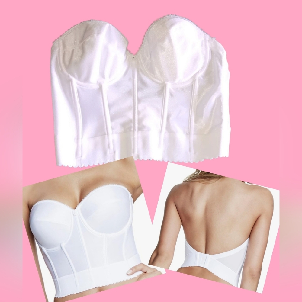 - Noemi By Dominique Elegant White Strapless Bustier NWT